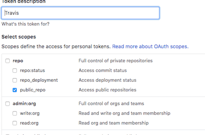 Create new personal token access