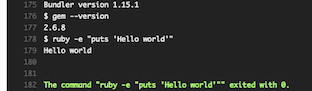 Hello world written in Ruby on Travis CI
