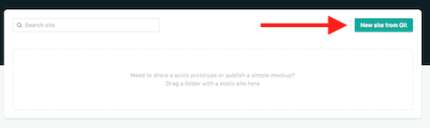 Netlify create a new site