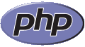The logo of PHP